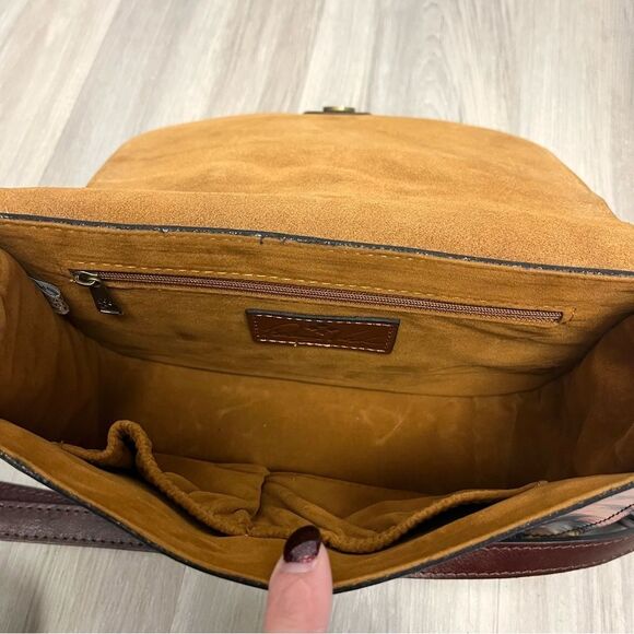 Patricia Nash Purse Women’s Champaign Winter Bloom Floral Leather Crossbody NWT - Picture 8 of 16